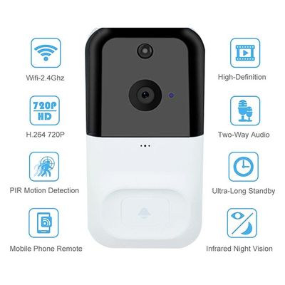 Πραγματικός - χρόνος 166 έξυπνη ασύρματη Doorbell κάμερα βαθμού 250g