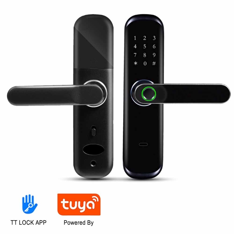 Βιομετρικό έξυπνο σπίτι Tuya APP Wifi κλειδαριών πορτών Keyless αριθμητικών πληκτρολογίων δακτυλικών αποτυπωμάτων
