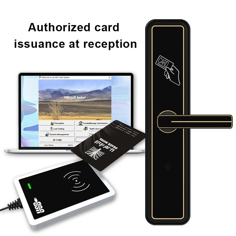 Έξυπνη RFID κλειδαριά T5557 πορτών ισχυρών κτυπημάτων καρτών ξενοδοχείων/σύστημα κλειδαριών κλειδιών καρτών M1