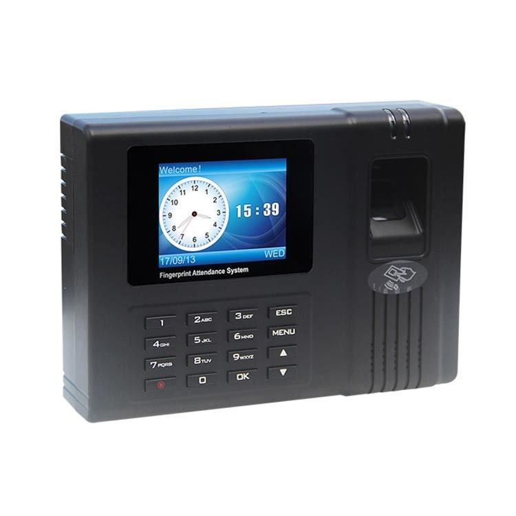 Χρονικό ρολόι LCD βιομετρικός έλεγχος προσπέλασης δακτυλικών αποτυπωμάτων 2,4 ίντσας