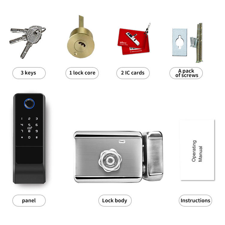Tuya έξυπνη κλειδαριά πορτών εγχώριων δακτυλικών αποτυπωμάτων Wifi ηλεκτρονική με App