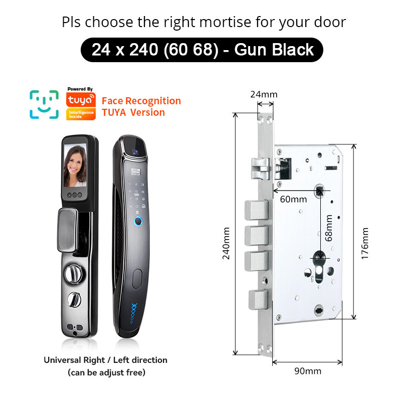 Tuya έξυπνη κλειδαριά πορτών αναγνώρισης προσώπου κλειδαριών δακτυλικών αποτυπωμάτων έξυπνη με Wifi