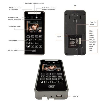 Βιομετρικό σύννεφο προϊόντων ελέγχου προσπέλασης αναγνώρισης προσώπου TCP/IP Wifi RFID AI που βασίζεται