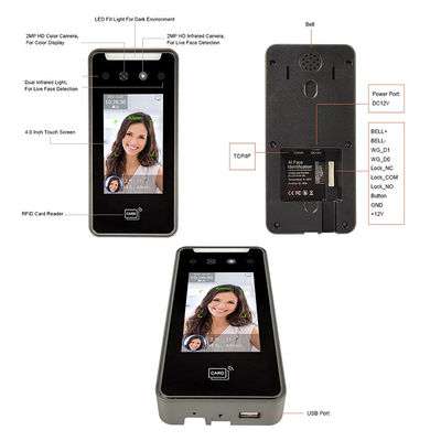 5000 Πρόσωπο Δυνατότητα Wifi Cloud Λογισμικό Εργαζόμενος κάρτα Χρονολόγιο Βιομετρικό Πρόσωπο Μηχανή Παρακολούθηση Εφεδρική μπαταρία