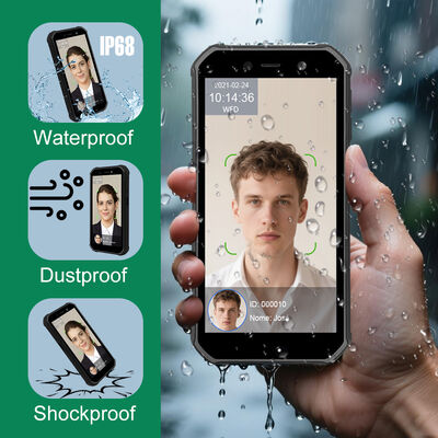 Φορητή εξωτερική συσκευή 4G Android για αναγνώριση προσώπου, για καταγραφή ωραρίου εργαζομένων