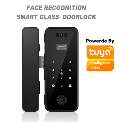 Έξυπνη κλειδαριά πορτών γυαλιού Frameless δακτυλικών αποτυπωμάτων αναγνώρισης προσώπου κλειδαριών Tuya ABS αργιλίου